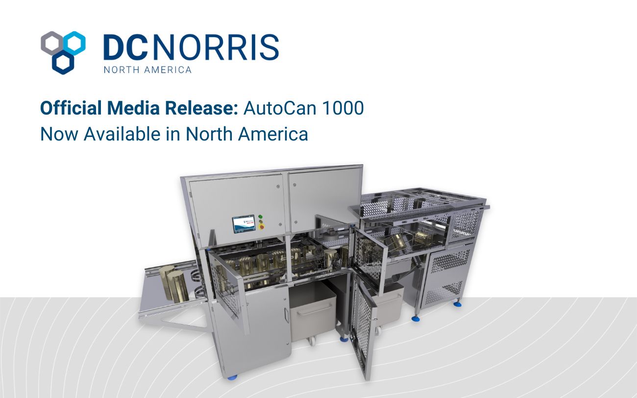 DC Norris North America logo above a headline that reads: Official Media Release: AutoCan 1000 Now Available in NOrth America