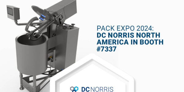 DC Norris Ready2Cook Kettle is on a white background next to a headline that reads: Pack Expo 2024 DC Norris North America in Booth #7337